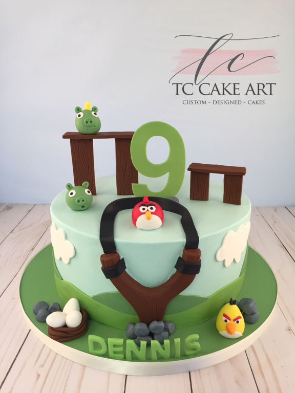 Amazon.com: Cakecery Angry Birds Edible Cake Image Topper Personalized  Birthday Cake Banner 1/4 Sheet : Grocery & Gourmet Food