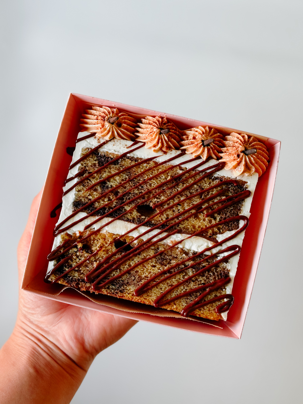 Pumpkin Chocolate Swirled Cake Slice - Image 2