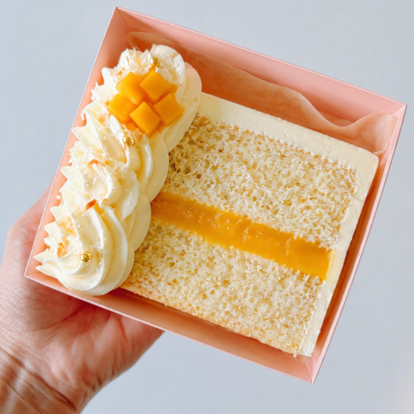 Coconut Mango Cake Slice